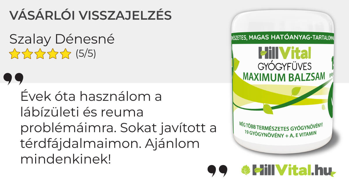 természetes krém ízületi gyulladásra - hillvital maximum balzsam