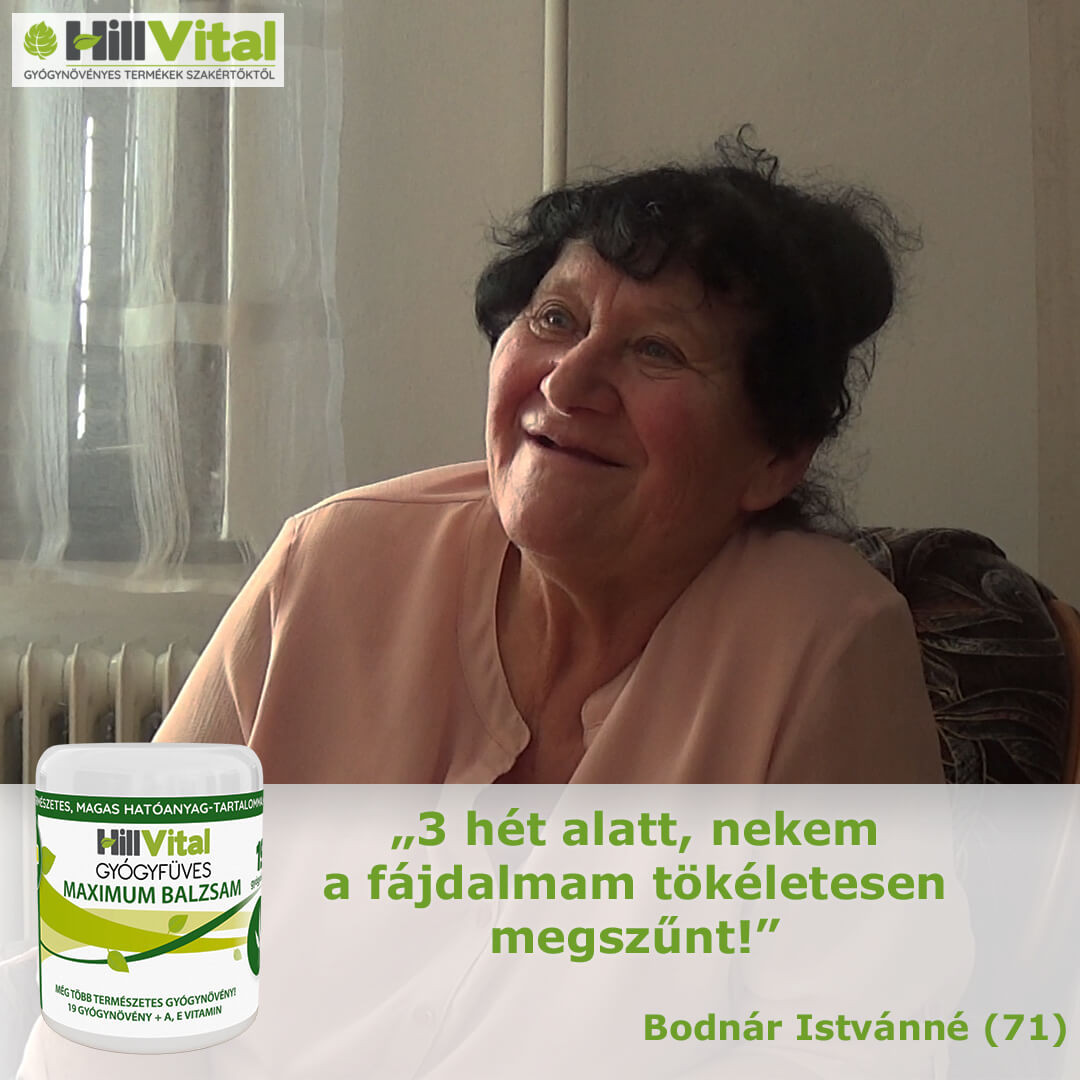 Iszonyatos térd fájdalommal küzdött Bodnár Istvánné.