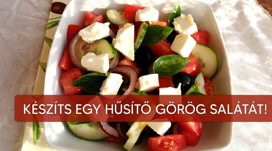 Friss görög saláta recept.