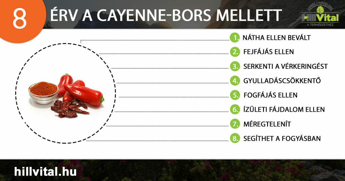 A Cayenne-bors 8 csodás hatása.