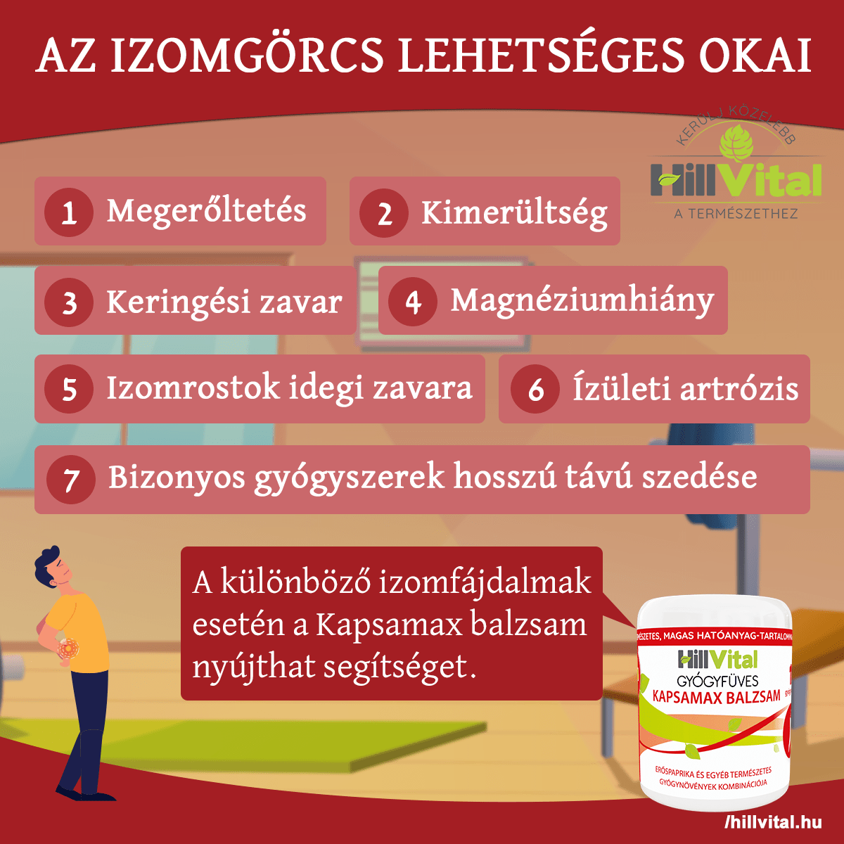 Az izomgörcs lehetséges okai