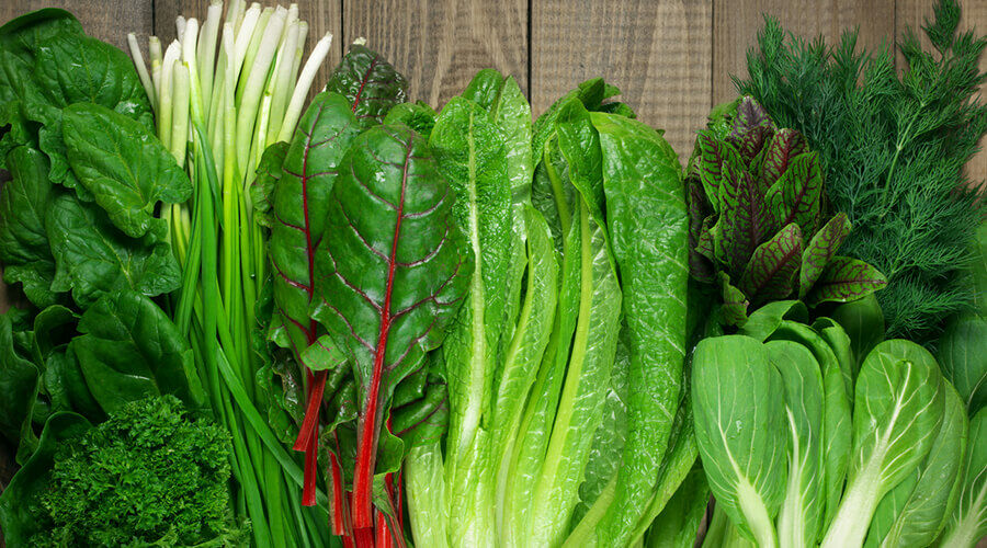 Zöld zöldségek magas klorofill tartalommal.
