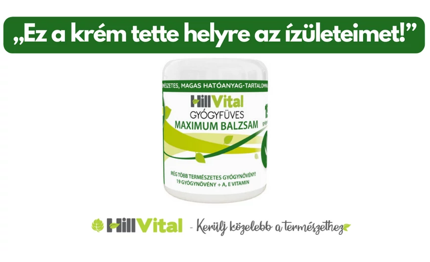 „Ez a Maximum krém tette helyre az ízületeimet!”