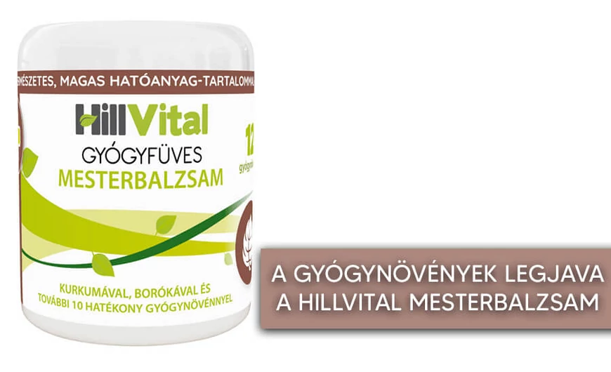 A gyógynövények legjava, ez a HillVital Mesterbalzsam!
