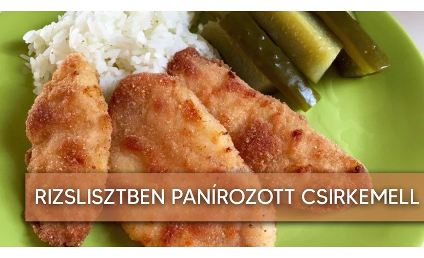 Rizslisztben panírozott csirkemell
