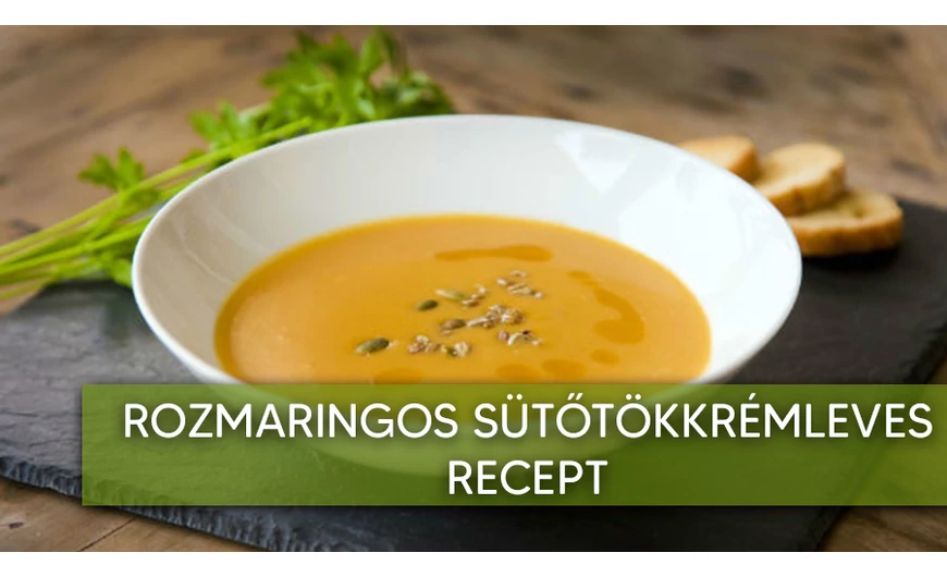 Rozmaringos sütőtökkrémleves