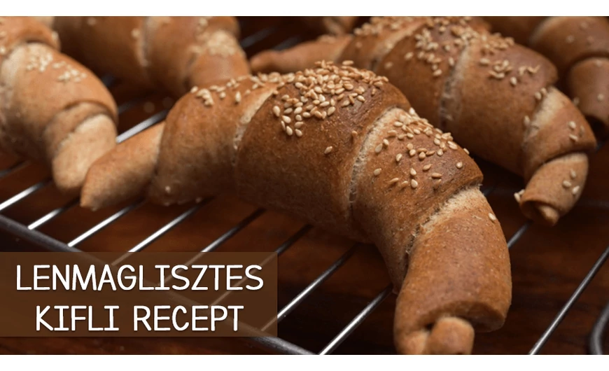 Lenmaglisztes kifli 