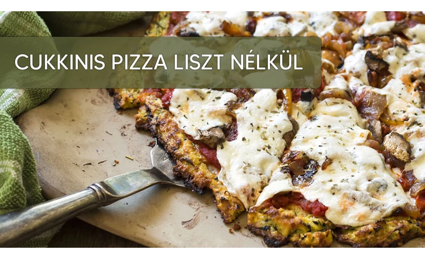 Liszt nélküli cukkinis pizza recept
