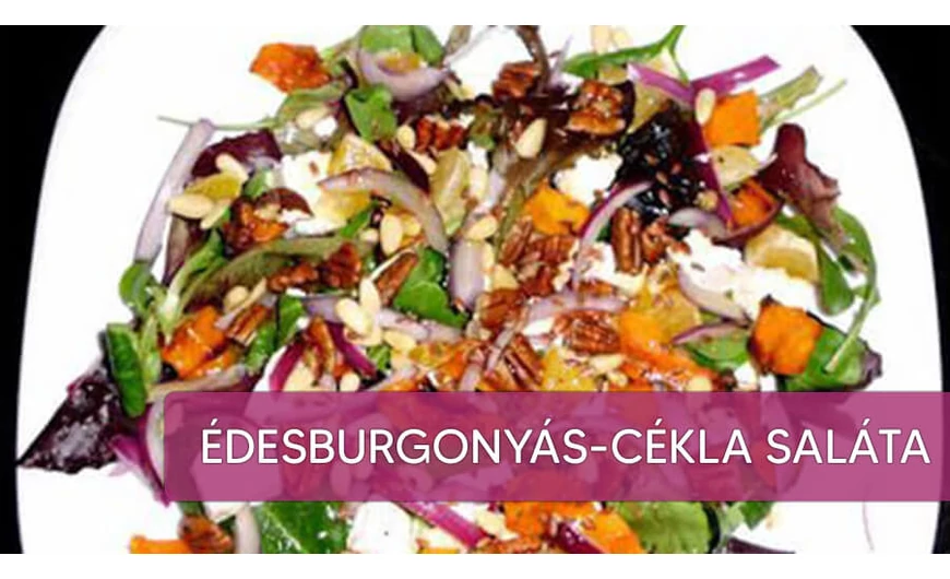 Édesburgonyás-cékla saláta
