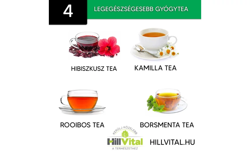 A 4 legegészségesebb gyógytea
