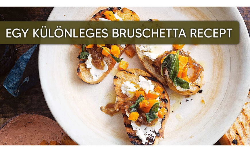 Sütőtökös és kecskesajtos bruschetta