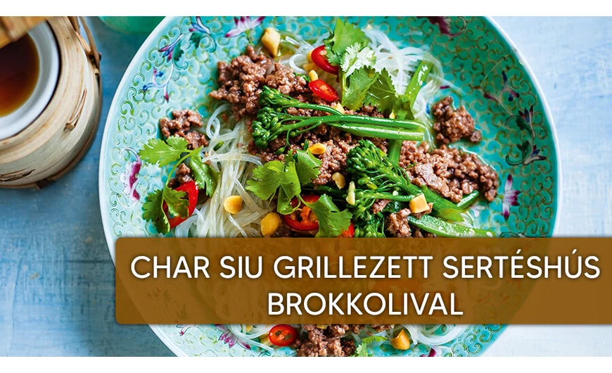 Grillezett sertéshús brokkolival