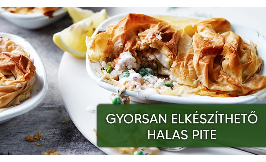 Gyorsan elkészíthető halas pite