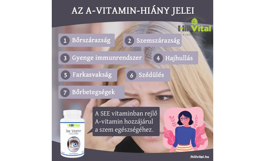 Az A-vitamin hiány észrevehető jelei