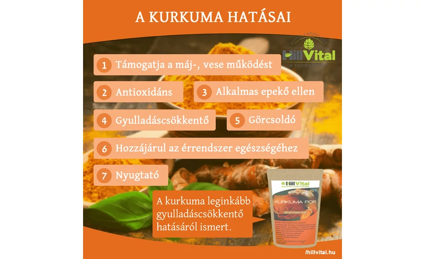 A kurkuma hatásai