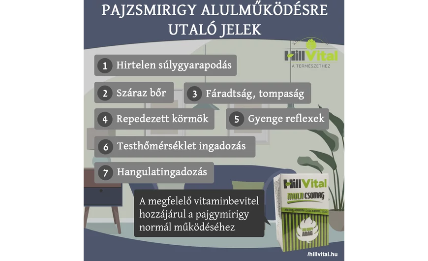 A pajzsmirigy alulműködésre utaló jelek