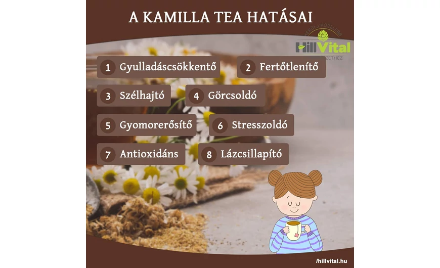 A kamilla tea nagyszerű hatásai 