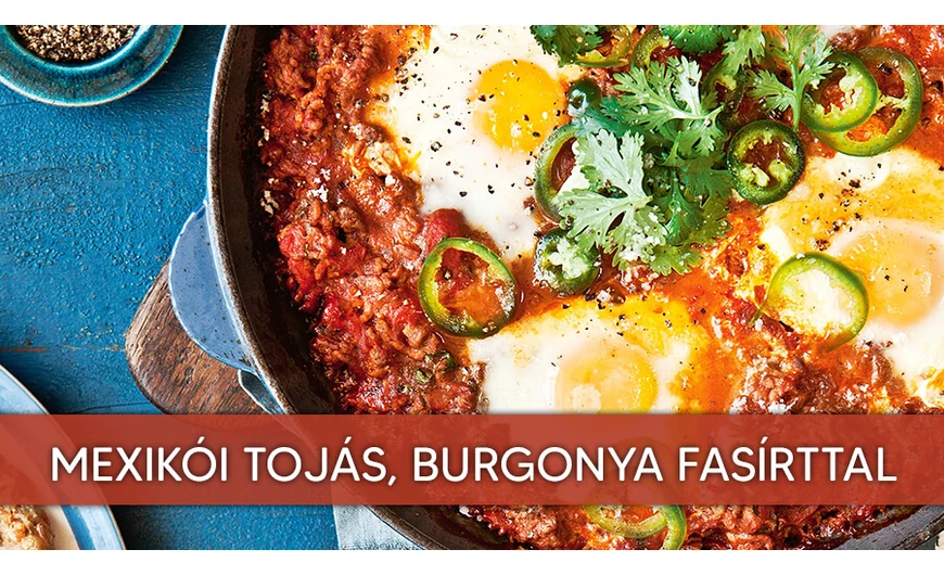 Mexikói tojás, burgonya fasírozottal