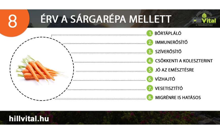 8 érv a sárgarépa fogyasztása mellett