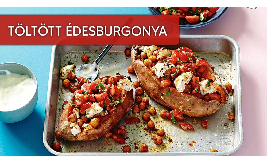 15 perc alatt elkészíthető töltött édes burgonya