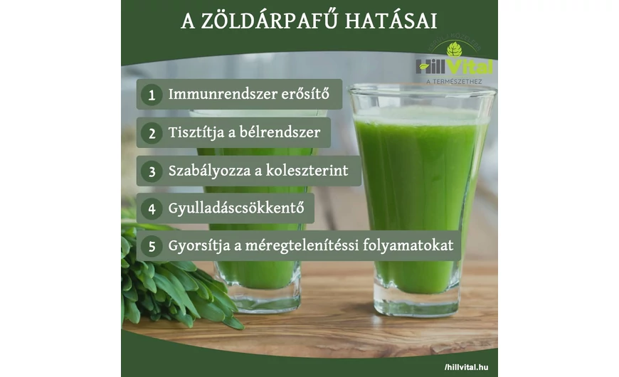 A zöldárpafű kiváló méregtelenítő