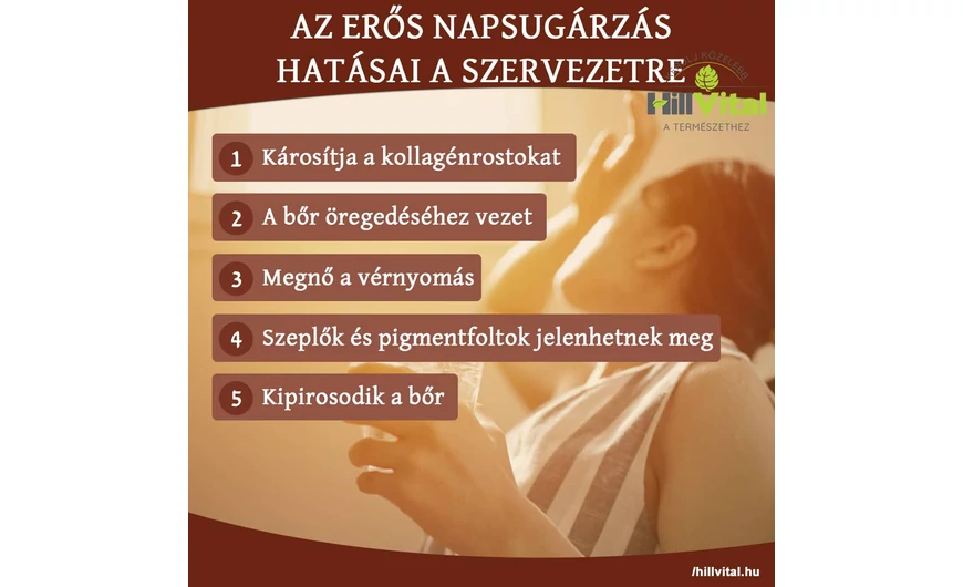Az erős napsugárzás hatása a szervezetre