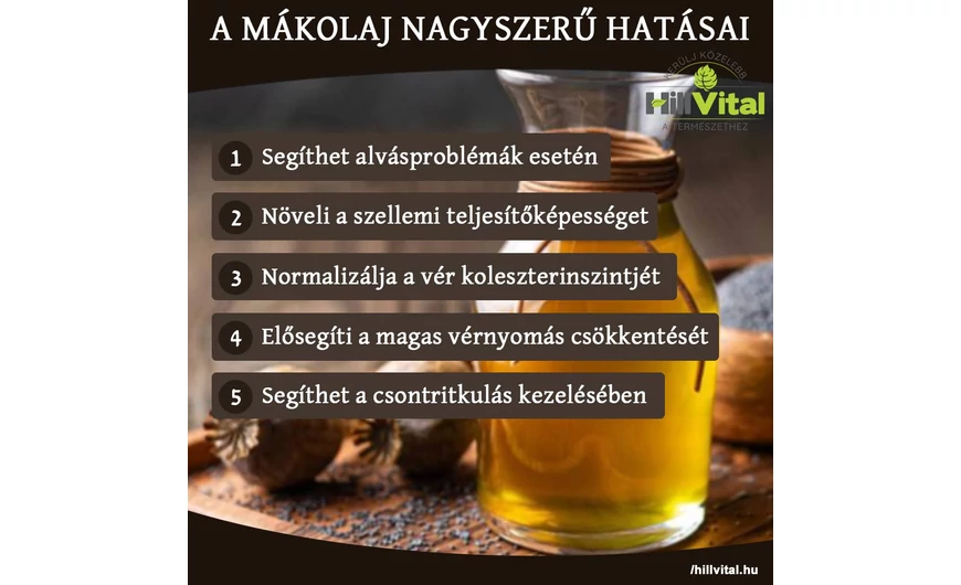 A mákolaj 5 lenyűgöző hatása