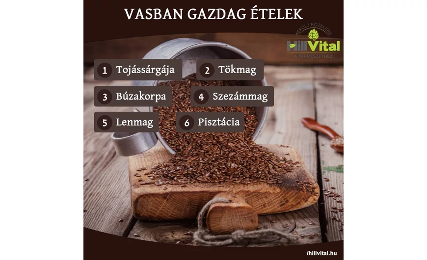 Vasban gazdag ételek