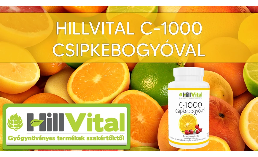 Pótold a napi C-vitamin mennyiséget a HillVital C-1000 étrend-kiegészítővel!