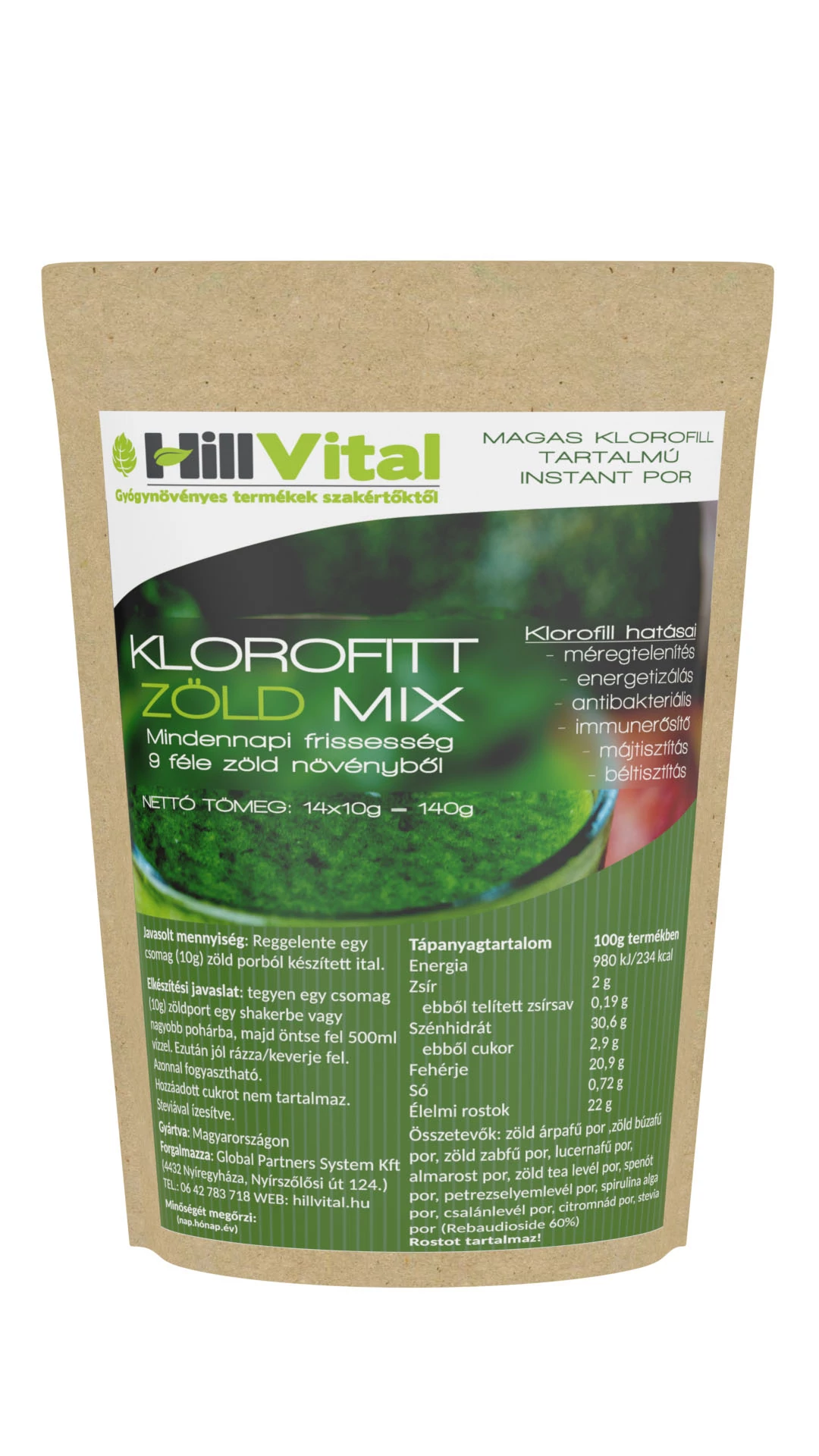 Klorofitt Zöldmix Italpor